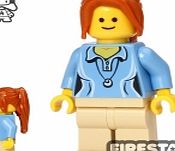 Lego City Mini Figure - Blue Blouse - Long
