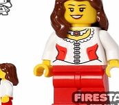 Lego Holiday Mini Figure - White Blouse - Red Legs