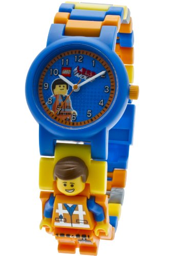 LEGO Movie Emmet minifigure link watch childrens quartz Watch with blue Dial analogue Display and multicolour plastic Bracelet 9009976
