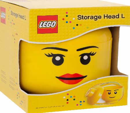 Lego Storage Minifigure Head Girl Large