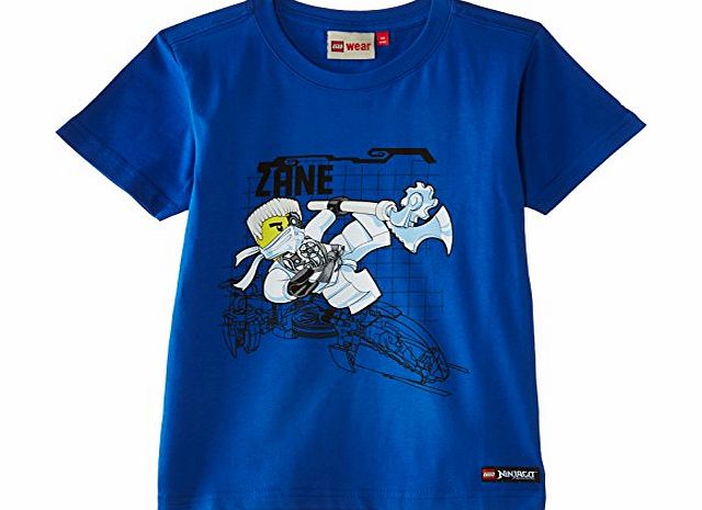 Lego Wear Legowear Boys Ninjago Timmy 101 Short Sleeve T-Shirt, Strong Blue, 8 Years (Manufacturer Size:128)