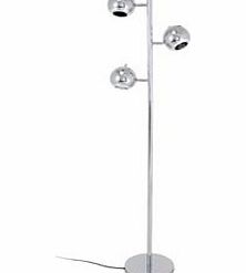Leitmotiv Three Lights Metal Floor Lamp Chrome H:168cm