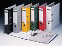 LEITZ A4 white lever arch file with 80mm spine