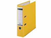 A4 yellow lever arch file with 80mm spine