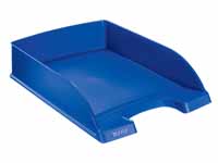 leitz Plus blue letter tray with high sided