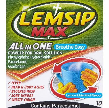 lemsip Max All In One Breathe Easy Sachets (10)