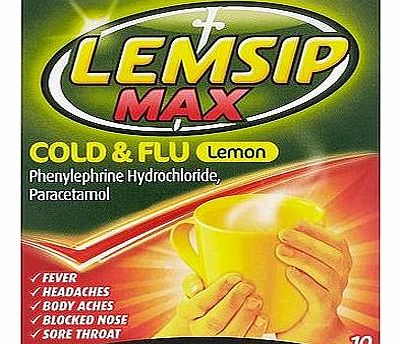Max Cold & Flu Lemon - 10 Sachets 10006584