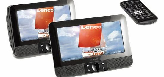 Lenco MES211 7`` Dual Screen Portable DVD Player Multi-region w/ SD, USB 