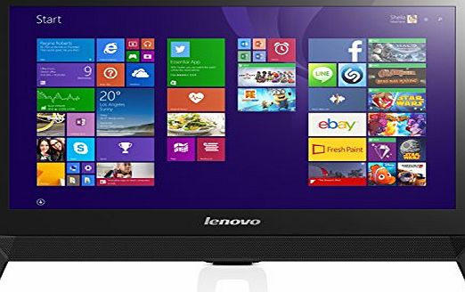 Lenovo C20 19.5-inch FHD  All-in-One Desktop PC (AMD E1-6010 1.35 GHz, 4 GB RAM, 1 TB HDD, DVD-RW, WLAN, Camera, Integrated Graphics, Windows 8.1) - Black