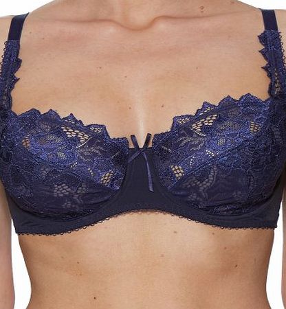 Lepel Fiore Navy Blue Floral Lace Full Cup Bra 93229 36DD