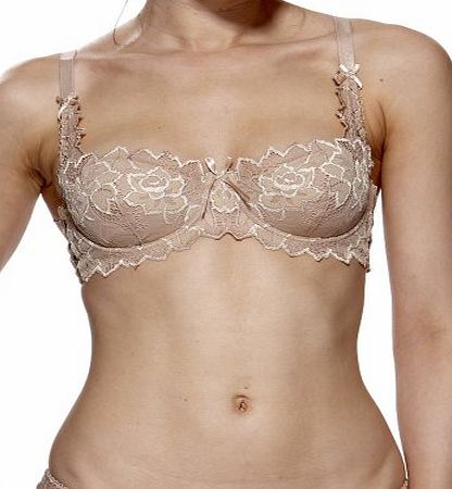 Lepel Fiore Nude Floral Lace Balcony Bra 93208 36D