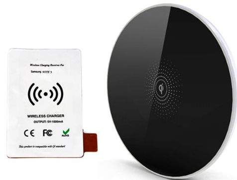 Wireless Qi Power Charger Charging Pad M3 W/ Charging Receiver for Samsung Galaxy Note 3 III N9000