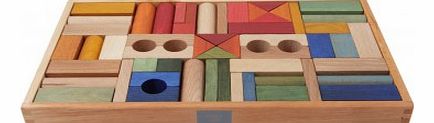 Rainbow wooden blocks - 54 pieces `One size