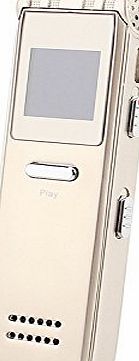 LESHP Digital Voice Recorder USB LCD Dictaphone MP3 Player 8GB Audio Voice Recorder 8GB 650Hr (Gold)