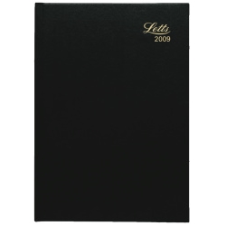 Letts 2009 Commercial D/T/P Diary Black A5 210 x