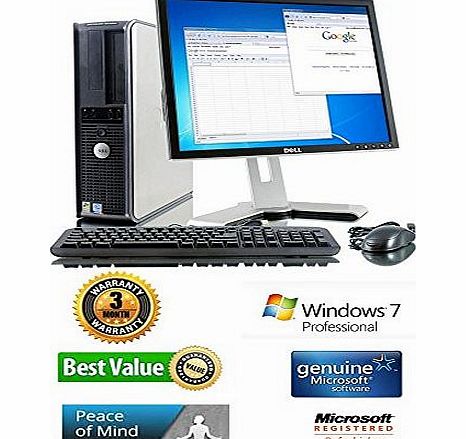 Window 7 Pro-Super Fast-Multitasking-Dell Optiplex GX Series Core 2 Duo Processor, Fast 4GB Ram, 160 Large Sata Harddrive, with Execllent 17 LCD Monitor, Wifi Enabled, Free Keyboard and Mouse. A great
