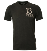 Black T-Shirt with Printed Logo