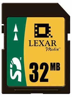 LEXAR 32mb SD Memory Card