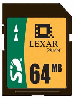 LEXAR 64mb SD Memory Card