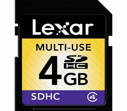 Lexar Class 4 SDHC Memory Card - 4GB