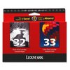 Lexmark No. 32 and No. 33 Inkjet Cartridges