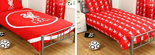 LFC OFFICIAL LIVERPOOL FC BULLSEYE PANEL SPOT SINGLE DUVET SET QUILT COVER BEDDING SINGLE DUVET AND PILLOWCASE (LFCSD2)