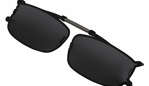 Polarized lens brand designer clip on sunglasses flip up Full Frame Traveling Clip On Polarized Sunglasses 002 (Gray Large)