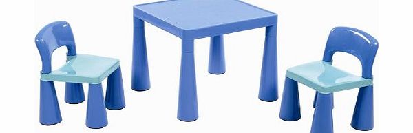 Liberty House Childrens Table with 2 Chairs (Blue)