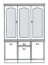 Display Cabinet - 3 Door