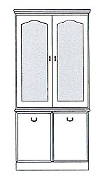 Display Cabinet - Glazed 2 Door