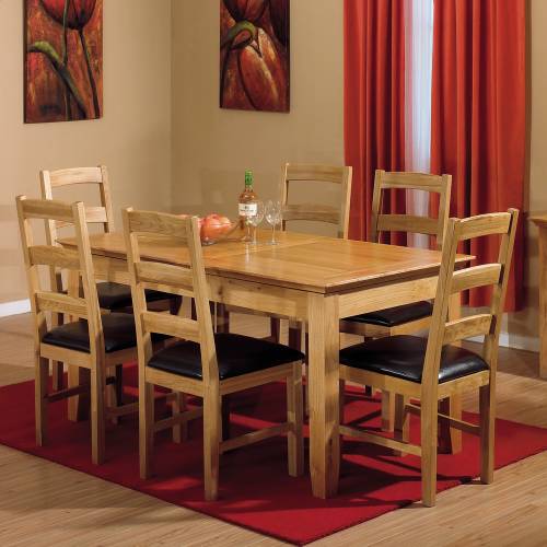 Large Dining Set + 6 Ladderback Chairs