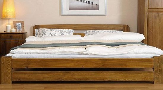 Lidia New Bed ``Lidia`` Solid wood Pine , Oak , Alder , Walnut (Oak, King size)