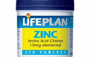 Lifeplan Zinc Amino Acid Chelate 270 Tabs