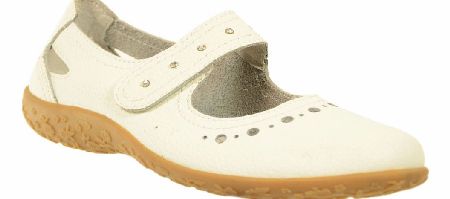 LIFESTYLE BY CUSHION WALK Maisie White Leather Casual Shoe