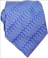 Light Blue Zigzag Necktie by Timothy Everest