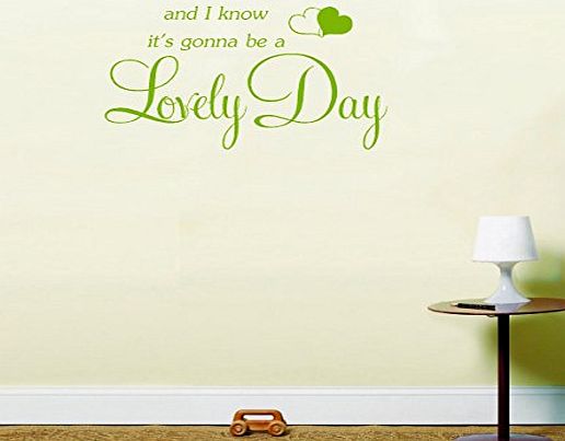 LightningSigns Lovely Day Bill Withers Music Song Lyric Lyrics Wall Art secret life of pets (Lime Green)