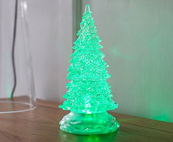 Lights4fun Colour Changing Swirling Glitter Water Battery LED Christmas Tree by Lights4fun