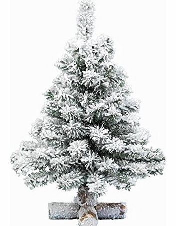 Lights4fun Mini Snowy Artificial Christmas Tree 60cm by Lights4fun