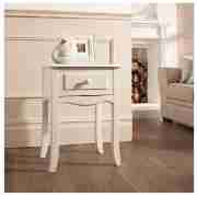 Lille 1 Drawer Bedside Chest, Ivory