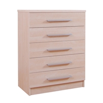 lille 5 Drawer Chest, Maple Effect