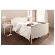 Double Bed Frame, Ivory with Airsprung