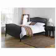 Lille King Bed Frame, Ebony with Airsprung