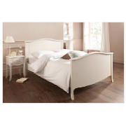 Lille King Bed Frame, Ivory with Rest Assured