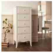 Lille Tall Drawer Chest, Ivory