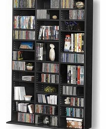 1116 CD/528 DVD Storage Shelf Rack Unit Adjustable Book Bluray Video Games(White)