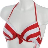 Ocean Pacific 1 Bikini Bra Ladies Red Stripe 18