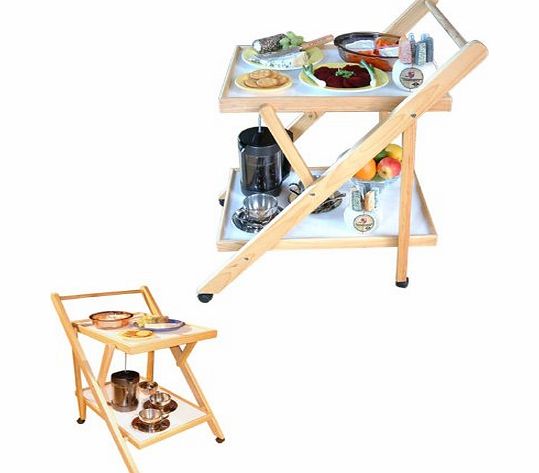 LIME SHOP Good Ideas Folding Wooden Hostess Trolley (426) Ideal for parties or simply entertaining.