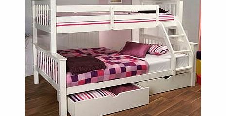 Limelight Beds Limelight Pavo White Three Sleeper Bunk Bed