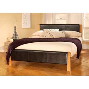 Mira 4FT Sml Double Leather Bedstead