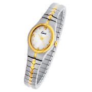 ladies two tone oval expander watch